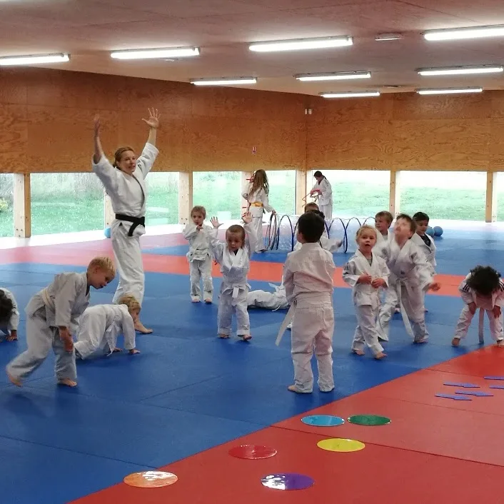 Enfants en cours de judo au Judo Club Templemars Vendeville